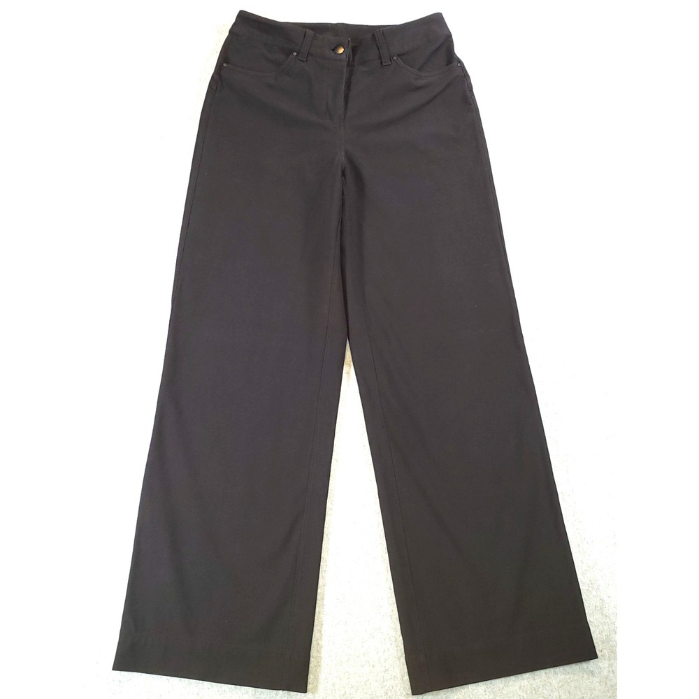 Lululemon City Sleek 5 Pocket High Rise Pants Womens Black Size 27 Wide Leg‎